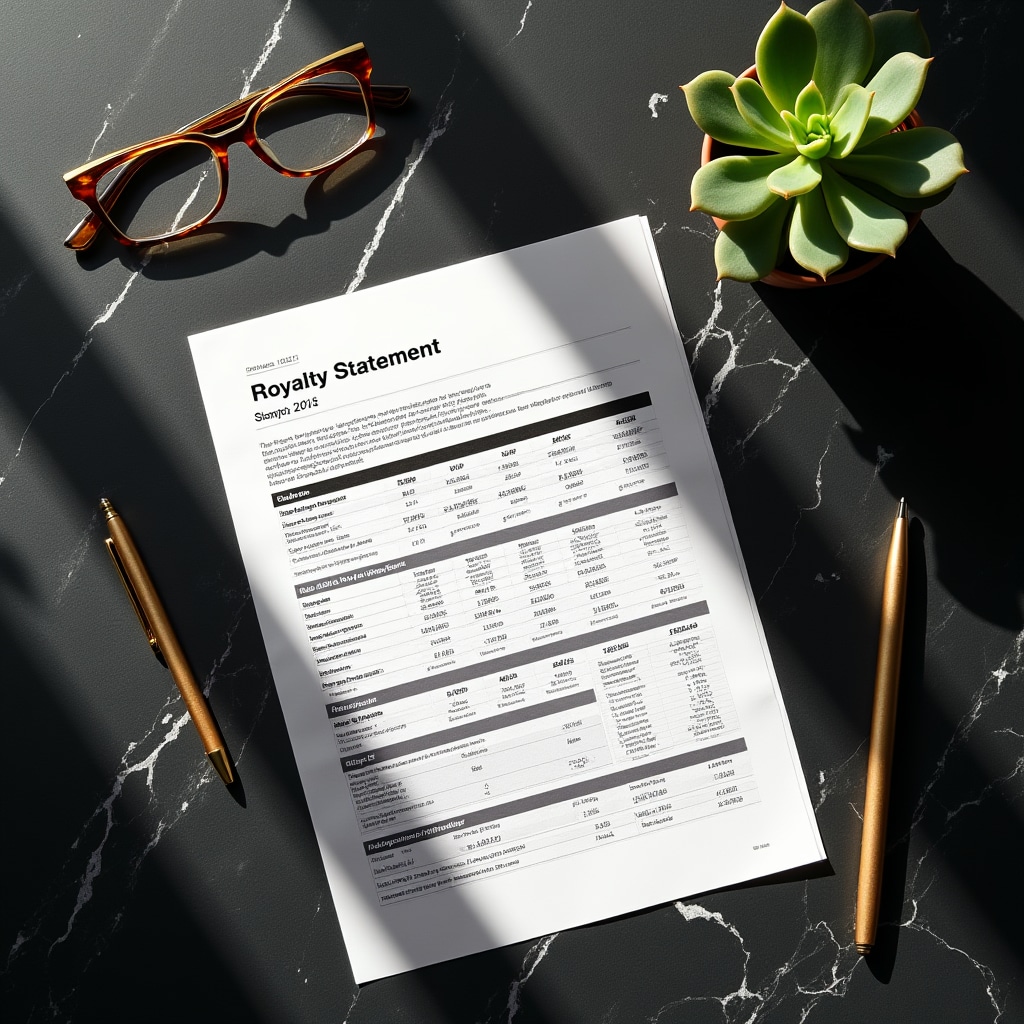 Estratto conto autore generato dal software